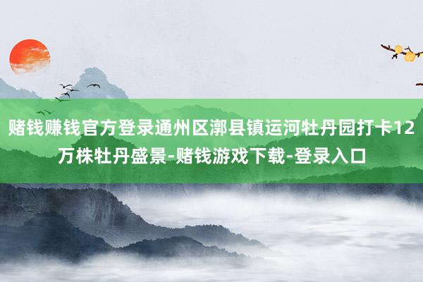 赌钱赚钱官方登录通州区漷县镇运河牡丹园打卡12万株牡丹盛景-赌钱游戏下载-登录入口