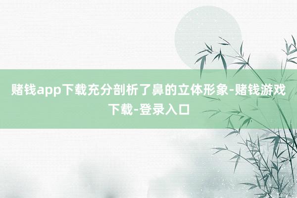 赌钱app下载充分剖析了鼻的立体形象-赌钱游戏下载-登录入口